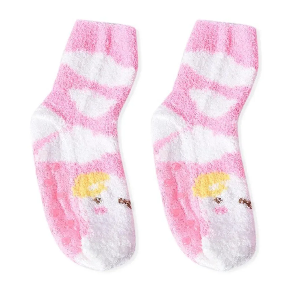 Animal Pattern Jacquard Plush Anti-Skid Socks